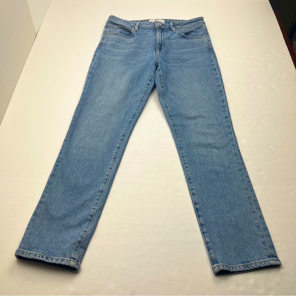 SLVRLAKE Lou Lou Love Burns Women Size 28 Blue Denim Jeans Mid Rise Crop Pockets